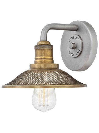 Rigby 1-Light Bath Sconce in Antique Nickel.
